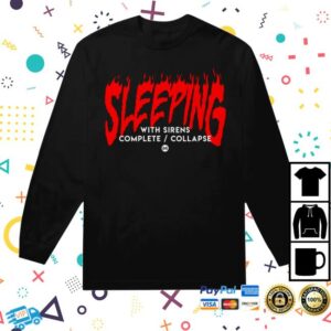 Sirens Merch Store Flames Black Long Sleeve