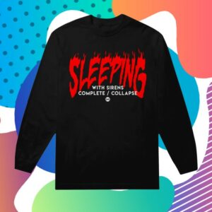 Sirens Merch Store Flames Black Long Sleeve