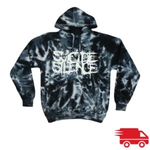 Suicide Silence Store Merch Suicide Silence White Logo Hooded Sweatshirt