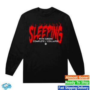 Sleeping With Sirens Merch Store Flames Black Long Sleeve