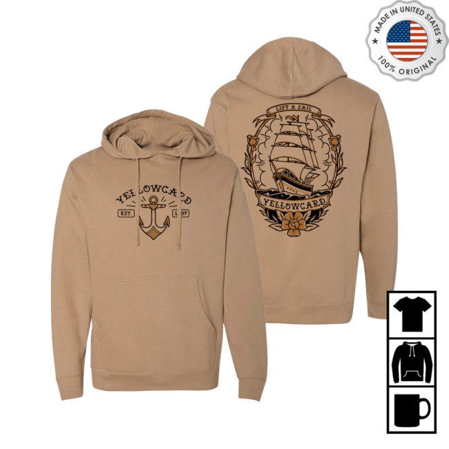 Yellowcard Store Merch Traditional Ship Hoodie Yellowcard Store Merch Traditional Ship Hoodie