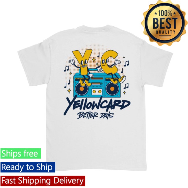 Yellowcard Store Merch White Buddies Tee Yellowcard Store Merch White Buddies Tee