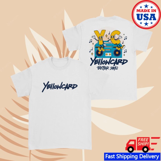 Yellowcard Store Merch White Buddies Tee Yellowcard Store Merch White Buddies Tee