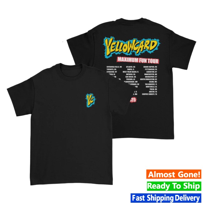 Yellowcard Store Merch Maximum Fun Tour T-Shirt Yellowcard Store Merch Maximum Fun Tour T-Shirt