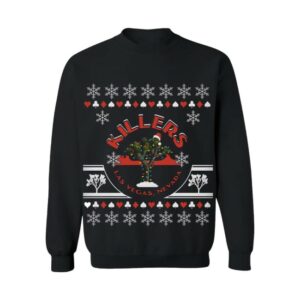The Killers Music Store Merch Holiday Tree Black Crewneck