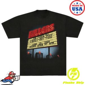 The Killers Music Store Merch Summer Motel Sign Black Tee