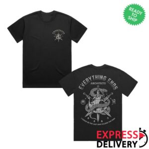 Architects Merch Store Everything Ends Globe Black T-Shirt