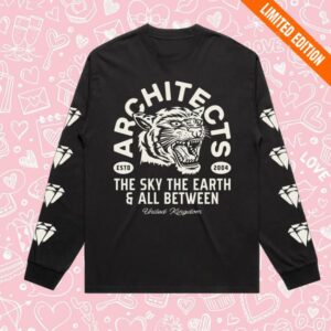 Architects Merch Store Diamond Tiger Black Long-Sleeve T-Shirt