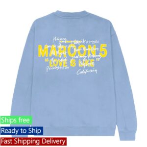 Maroon 5 Store Merch Love Is Like 2025 Tour Crewneck