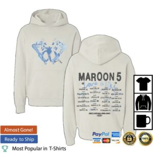 Maroon5 Store Merch Love Is Like 2025 Tour Hoodie