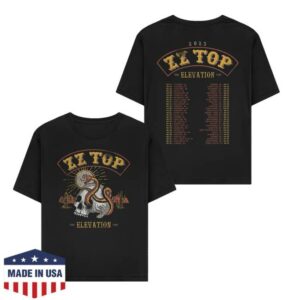 Zz Top Merch Store Elevation Tour 2025 Dateback T-Shirt