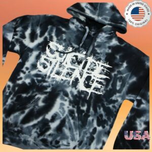 Suicide Silence Store Merch Suicide Silence White Logo Tie Dye Hooded Sweatshirt