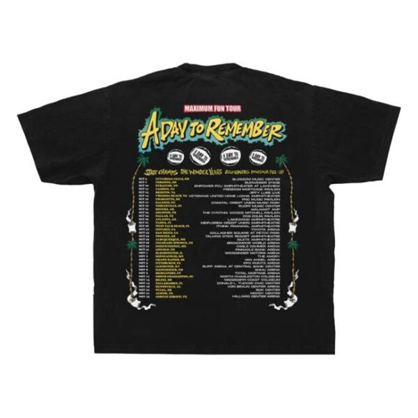 Adtr A Day To Remember Store Merch Maximum Fun Tour Tee - Newest ...