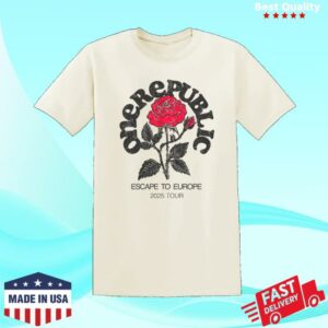 Onerepublic Store Merch Escape To Europe Rose Tee