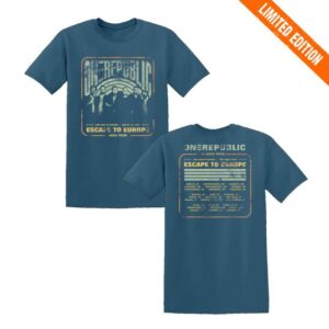 Onerepublic Store Merch Escape To Europe Tour Shirt