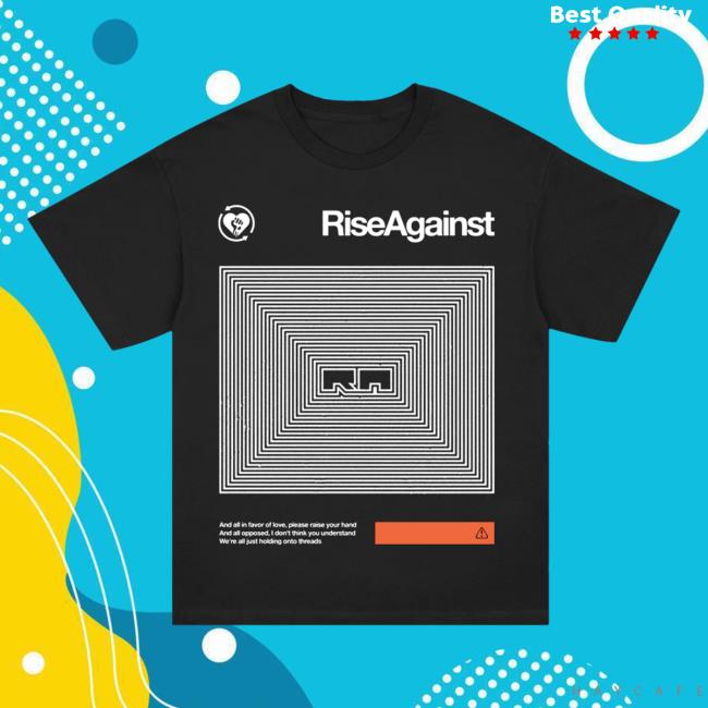 Rise Against Merch Store Holding Onto Threads T-Shirt Black Rise Against Merch Store Holding Onto Threads T-Shirt Black