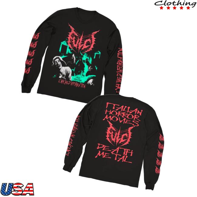 Evilgreed Merch Store Fulci Exhumed Information Longsleeve Evilgreed Merch Store Fulci Exhumed Information Longsleeve