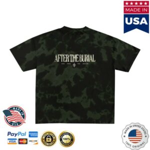 After The Burial Merch Store Hollow Olive & Black Dye T-Shirt