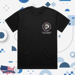 Architect Merch Store Head Full Of Flowers Black T-Shirt