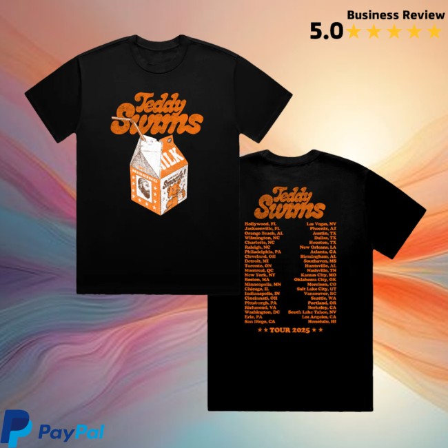 Teddy Swims Store Merch Milk Carton Dateback Tee Teddy Swims Store Merch Milk Carton Dateback Tee