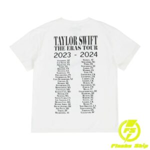 Taylor Swift Store Merch Shop The Eras Tour Through Vancouver I White T-Shirt