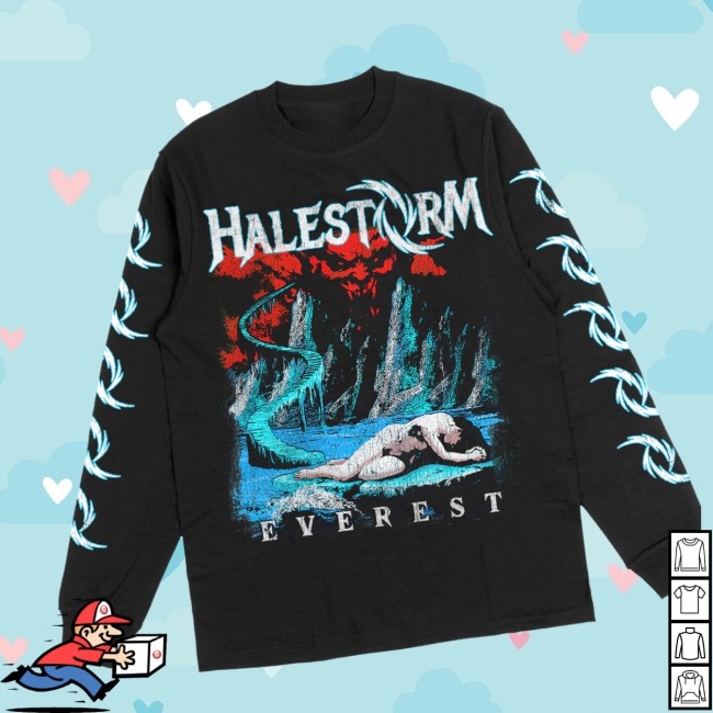 Halestorm Store Merch Distressed Everest Black Long Sleeve Halestorm Store Merch Distressed Everest Black Long Sleeve