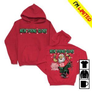 New Found Glory Stuff Store Merch Ppnd Santa Pullover Red Hoodie