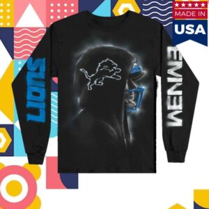 Eminem Shop Merch Eminem X Detroit Lions Silhouette Longsleeve