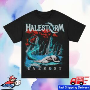 Halestorm Merch Store Distressed Everest T-Shirt Black