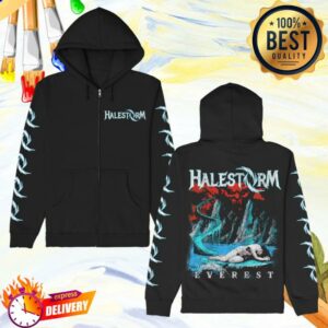 Halestorm Merch Store Everest Zip Up Hoodie Black