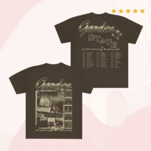 Jeremy Zucker Merch Store Garden State Brown Tour T-Shirt