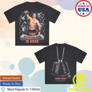 Wwe Merch Store Black John Cena Snow Wash The Champ Is Here Boxy T-Shirt