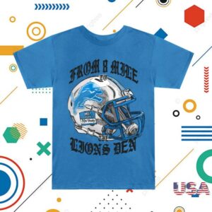 Eminem Merch Store Eminem X Detroit Lions Helmet T-Shirt