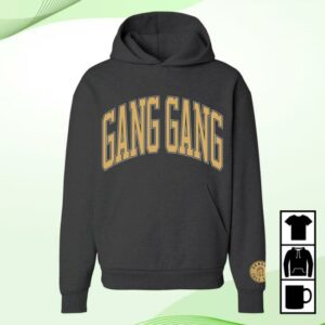 Theo Von Store Merch Gang Gang Black Collegiate Hoodie