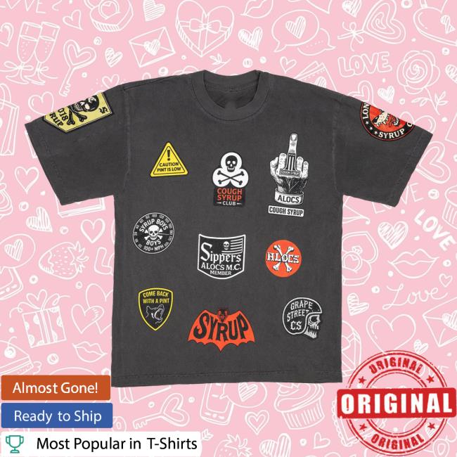 Cough Syrup Merch Store Patchwork T-Shirt Cough Syrup Merch Store Patchwork T-Shirt