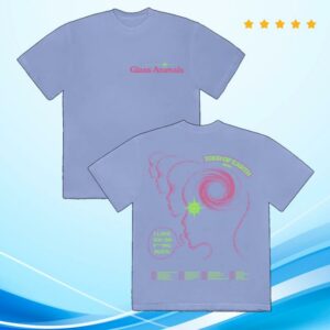 Glass Animals Shop Merch Blue Heads North American Tour Of Earth 2025 Dateback T-Shirt