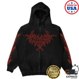 8Thwndr Store Merch Sigil Reaper Zip Up Black Hoodie