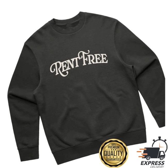 Real Johnny Bananas Store Merch Rent Free Crew Charcoal Sweater Real Johnny Bananas Store Merch Rent Free Crew Charcoal Sweater