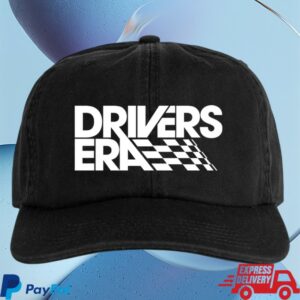 Drivers Era Store Merch Black Classic Logo Slide Back Cap