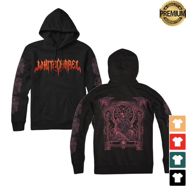 Whitechapel Band Merch Store Gothic Leader Black Pullover Whitechapel Band Merch Store Gothic Leader Black Pullover