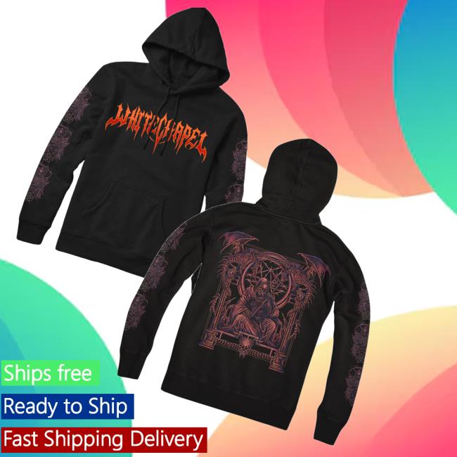 Whitechapel Band Merch Store Gothic Leader Black Pullover Whitechapel Band Merch Store Gothic Leader Black Pullover