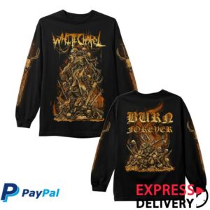 Whitechapel Band Merch Store Burn Forever Black Long Sleeve