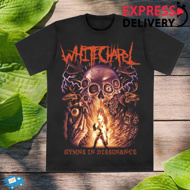 Whitechapel Band Merch Store Retro Hymns Black T-Shirt Whitechapel Band Merch Store Retro Hymns Black T-Shirt