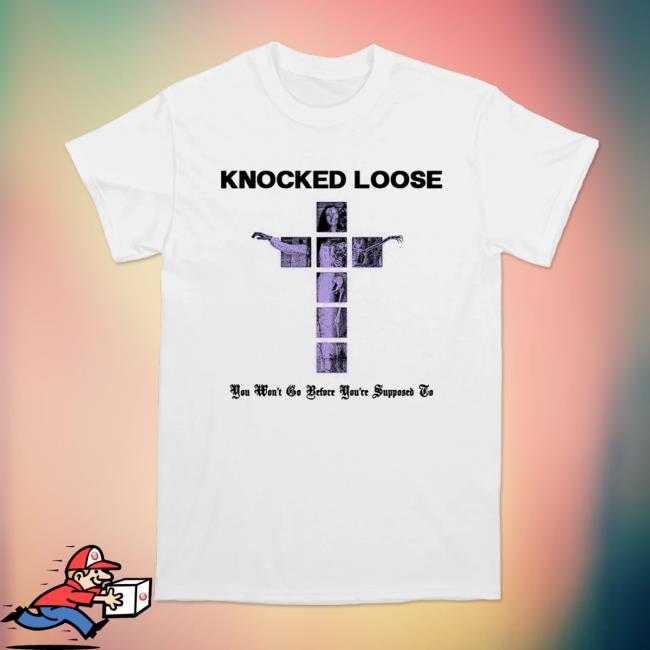 Knocked Loose Merch Store Shop Knocked Loose Purple Cross White Tee Knocked Loose Merch Store Shop Knocked Loose Purple Cross White Tee