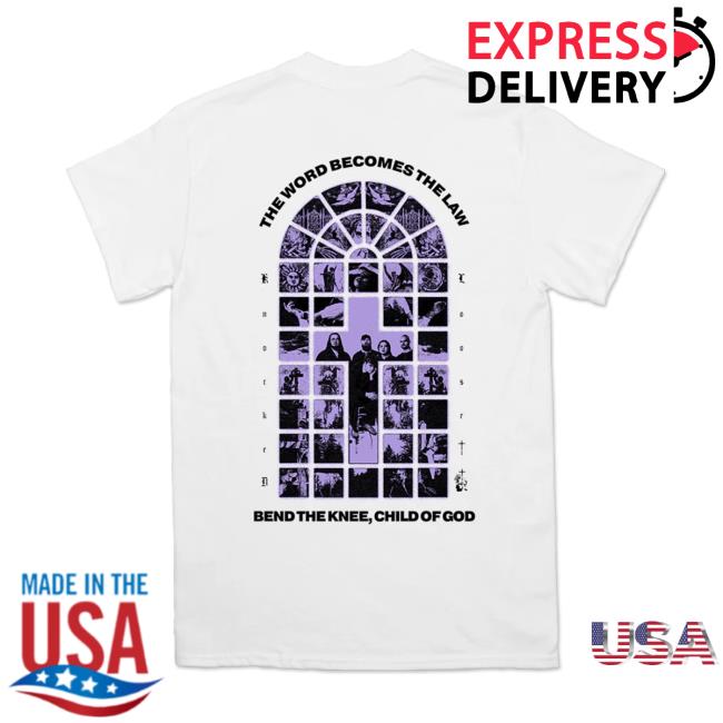 Knocked Loose Merch Store Shop Knocked Loose Purple Cross White Tee Knocked Loose Merch Store Shop Knocked Loose Purple Cross White Tee