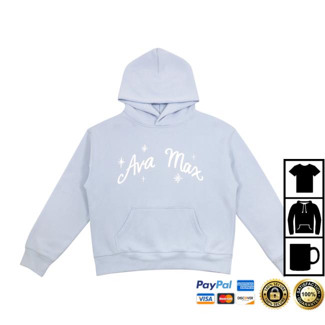Ava Max Merch Store Ava Logo Hoodie Light Blue Ava Max Merch Store Ava Logo Hoodie Light Blue