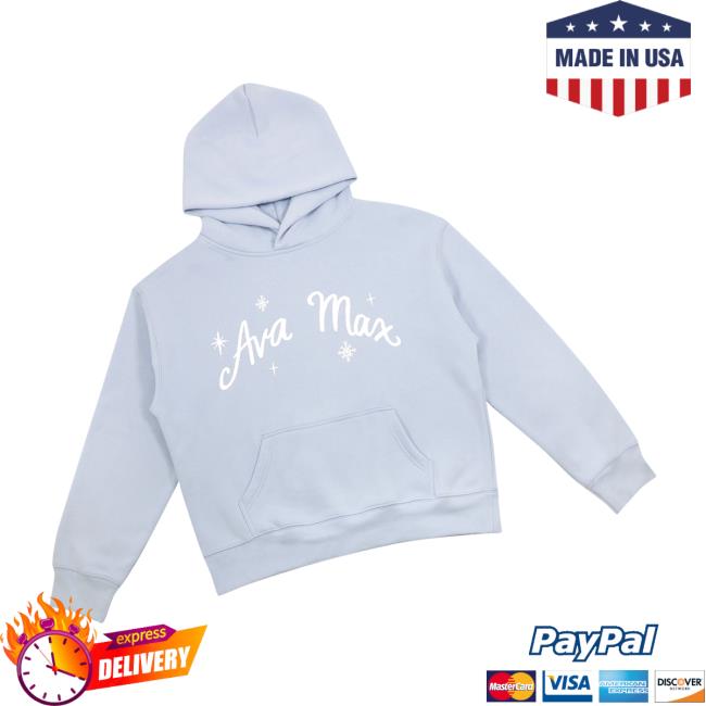 Ava Max Merch Store Ava Logo Hoodie Light Blue Ava Max Merch Store Ava Logo Hoodie Light Blue