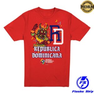 Dominican Republic Store Merch 2025 World Baseball Classic Scarlet T-Shirt