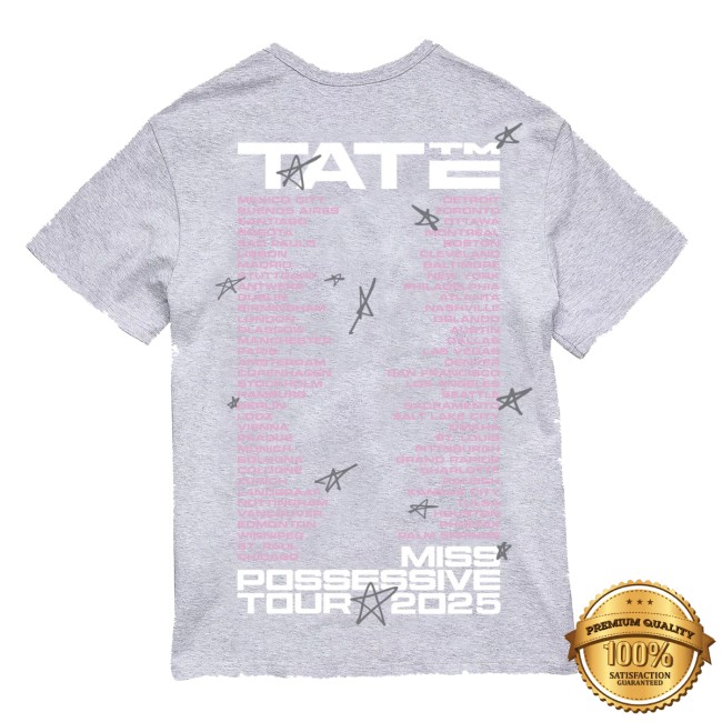 Tatemcrae Store Merch Miss Possessive World Tour Photo Grey Tee Tatemcrae Store Merch Miss Possessive World Tour Photo Grey Tee