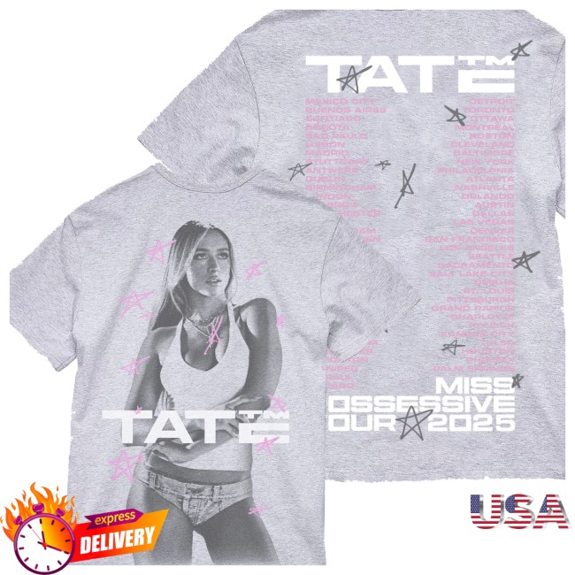Tatemcrae Store Merch Miss Possessive World Tour Photo Grey Tee Tatemcrae Store Merch Miss Possessive World Tour Photo Grey Tee